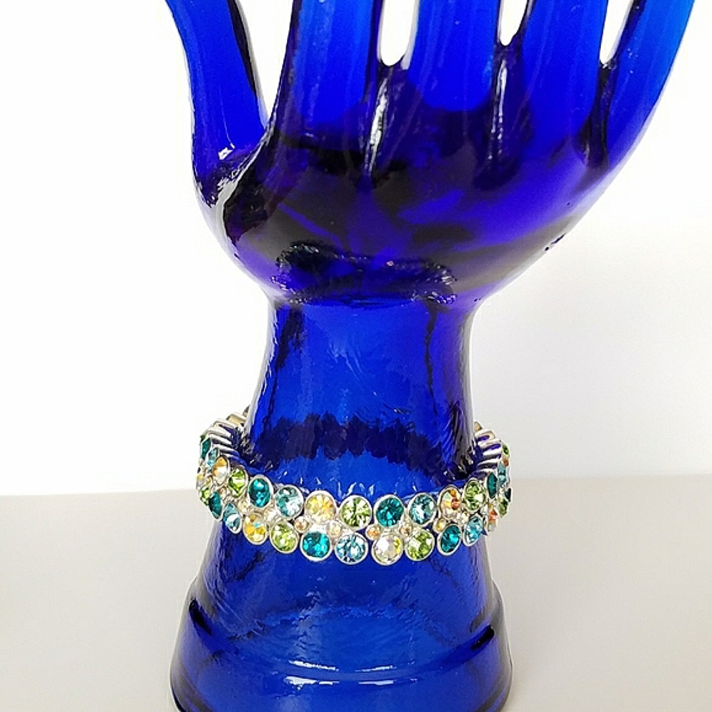 Stretch Bracelet in Yellow and Green BLING!
